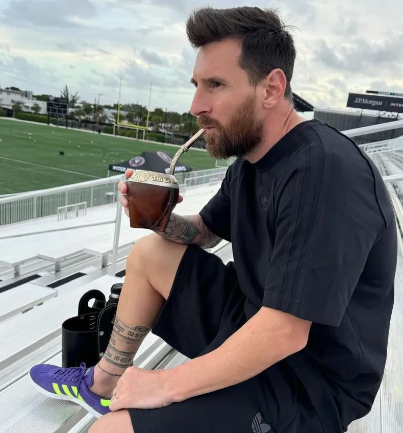 Messi tomando mate publicado en su cuenta de IG